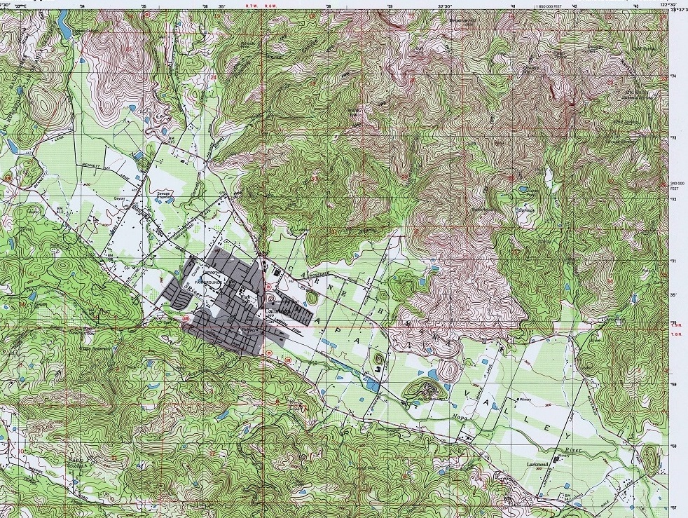 section of topographic map